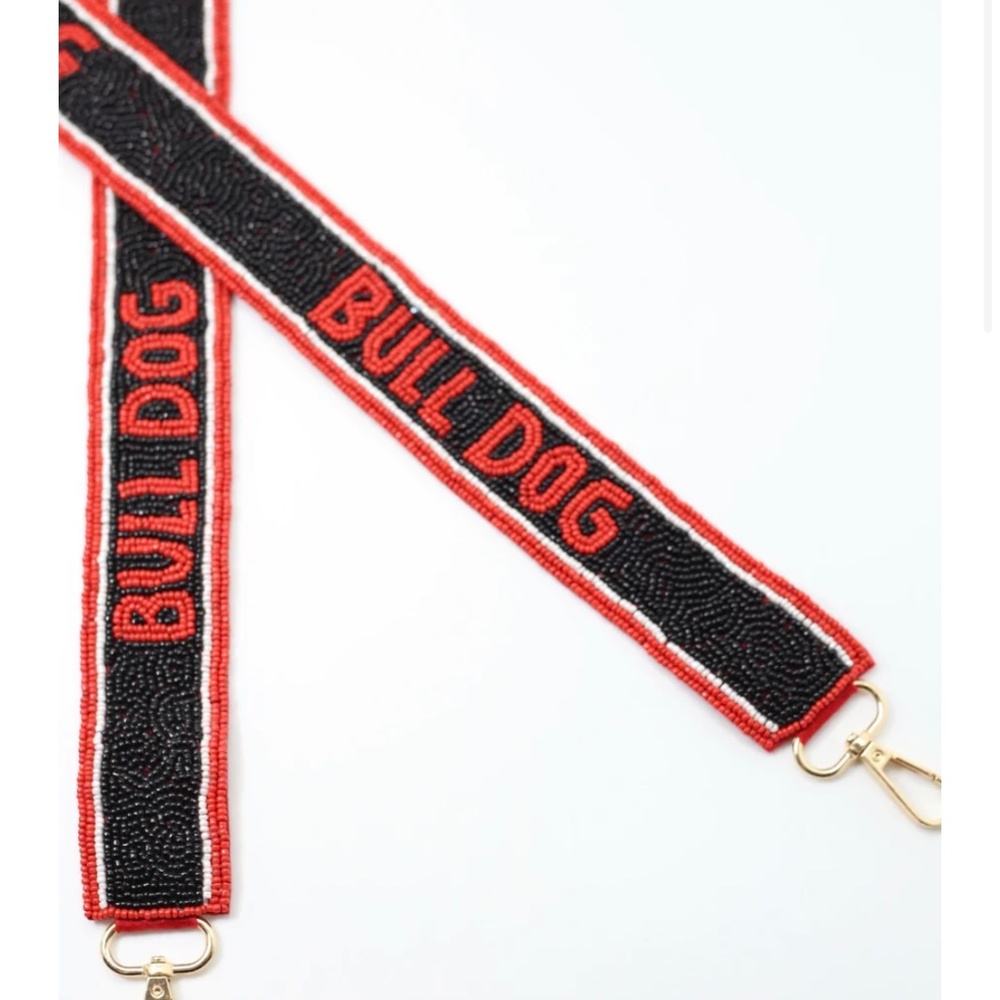 University of Georgia Bulldog beaded purse strap